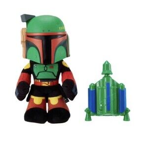 Rocket Launching Boba Fett Feature Plush - Mattel Collectible - Star Wars New